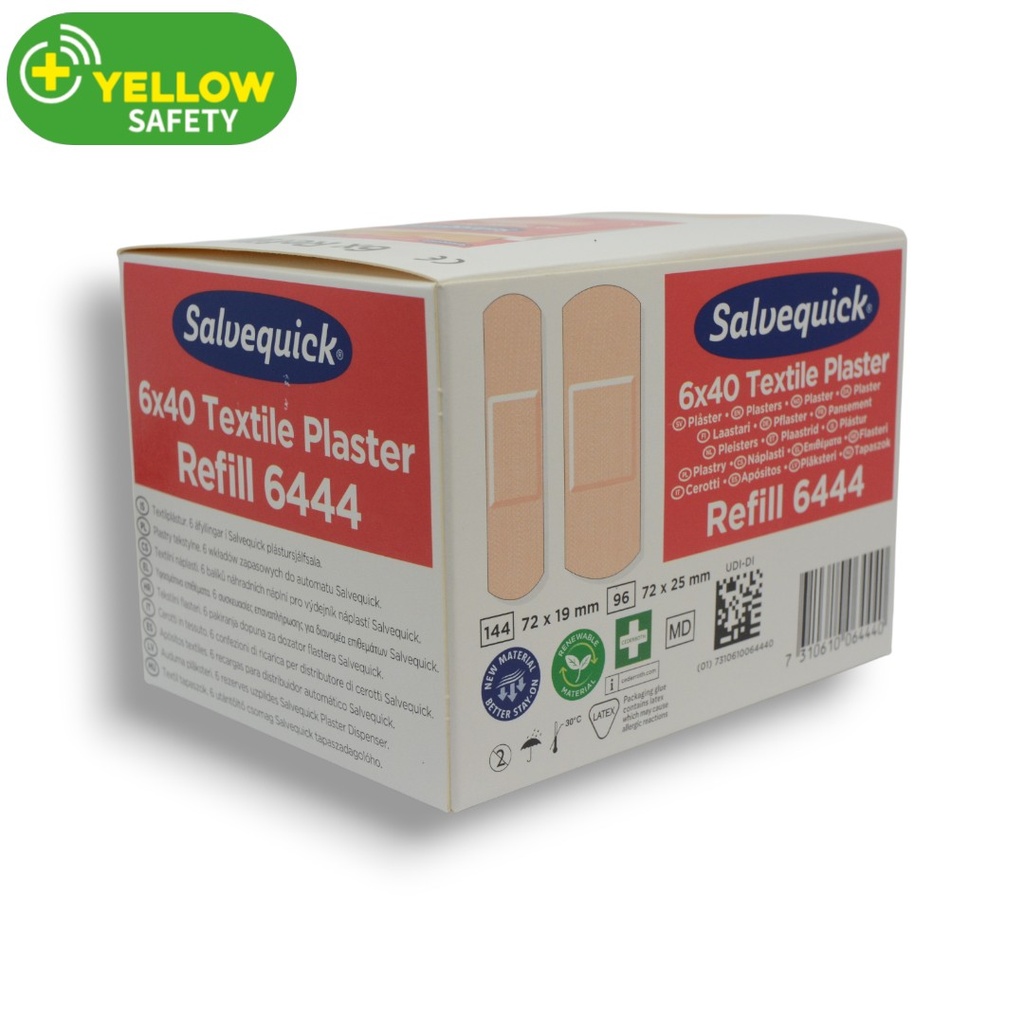 Salvequick Navulling Elastische pleisters rood (6444) 