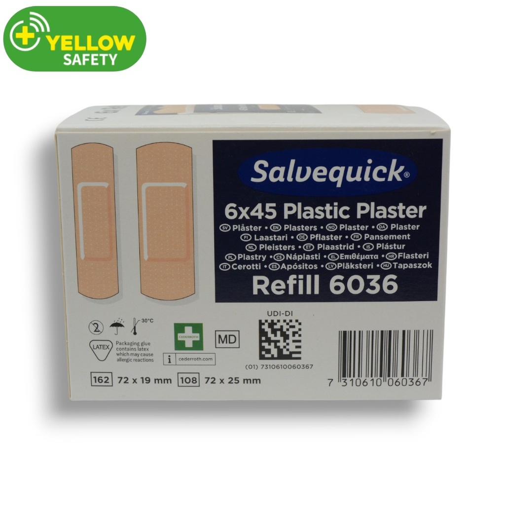 Salvequick Navulling pleisters plastic donkerblauw (45st)